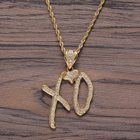 XO Necklace Letter Pendant Jewelry