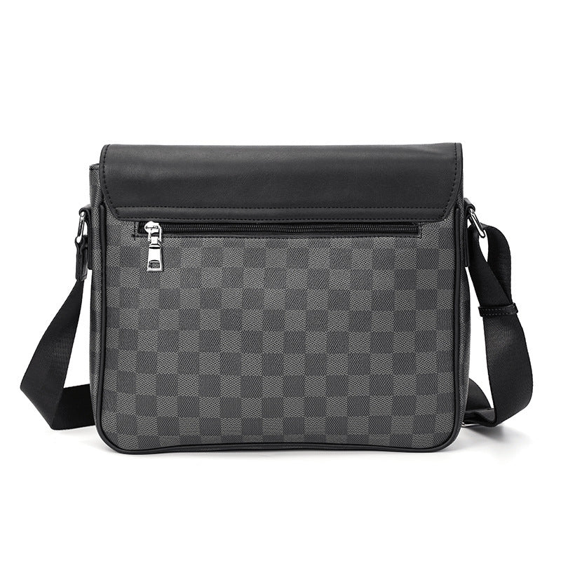 Gentleman's Checkered Messenger Bag