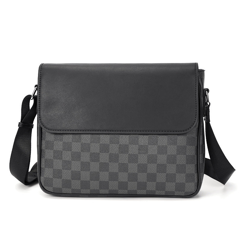 Gentleman's Checkered Messenger Bag