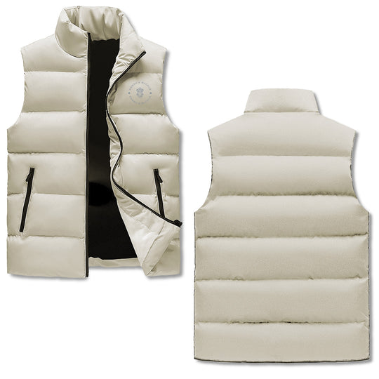 Swash & Buckle Mens Warm Stand Collar Zip Up Puffer Vest
