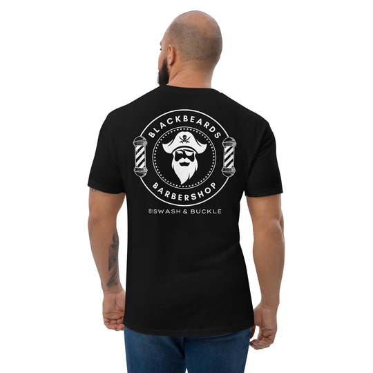 Black Beards Barbershop T-shirt Back Print