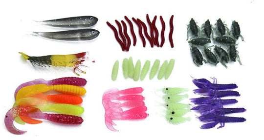 Fishing Gear Sequined Soft Bait Set