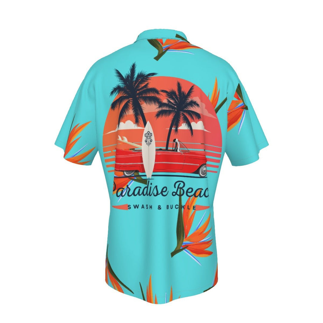Paradise Beach Men's Hawaiian Shirt With Pocket