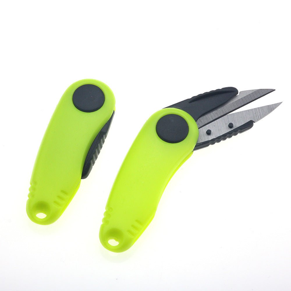 Portable folding fishing line scissors