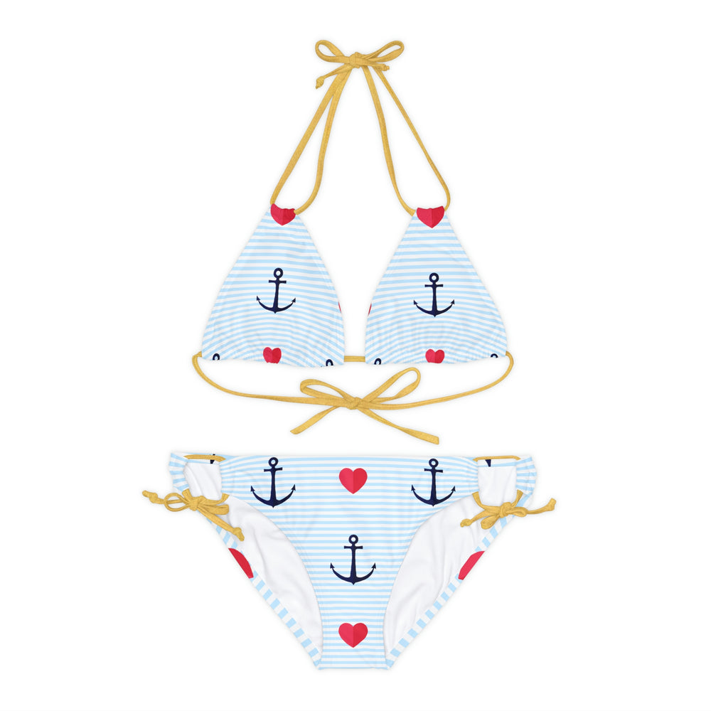 Hearts & Anchors Strappy Bikini Set