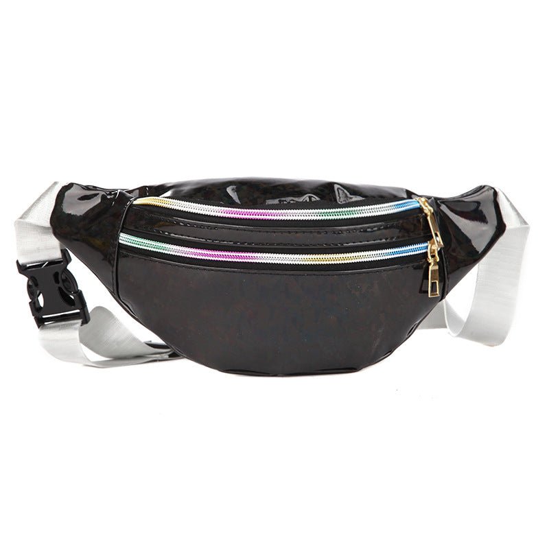 Double Pocket Holographic Cross Body Pack