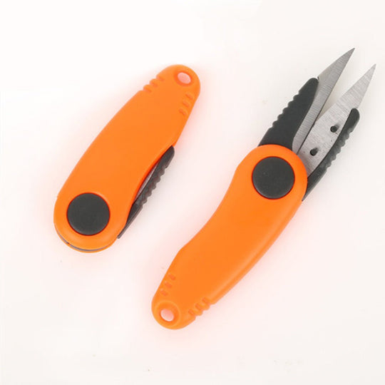 Portable folding fishing line scissors