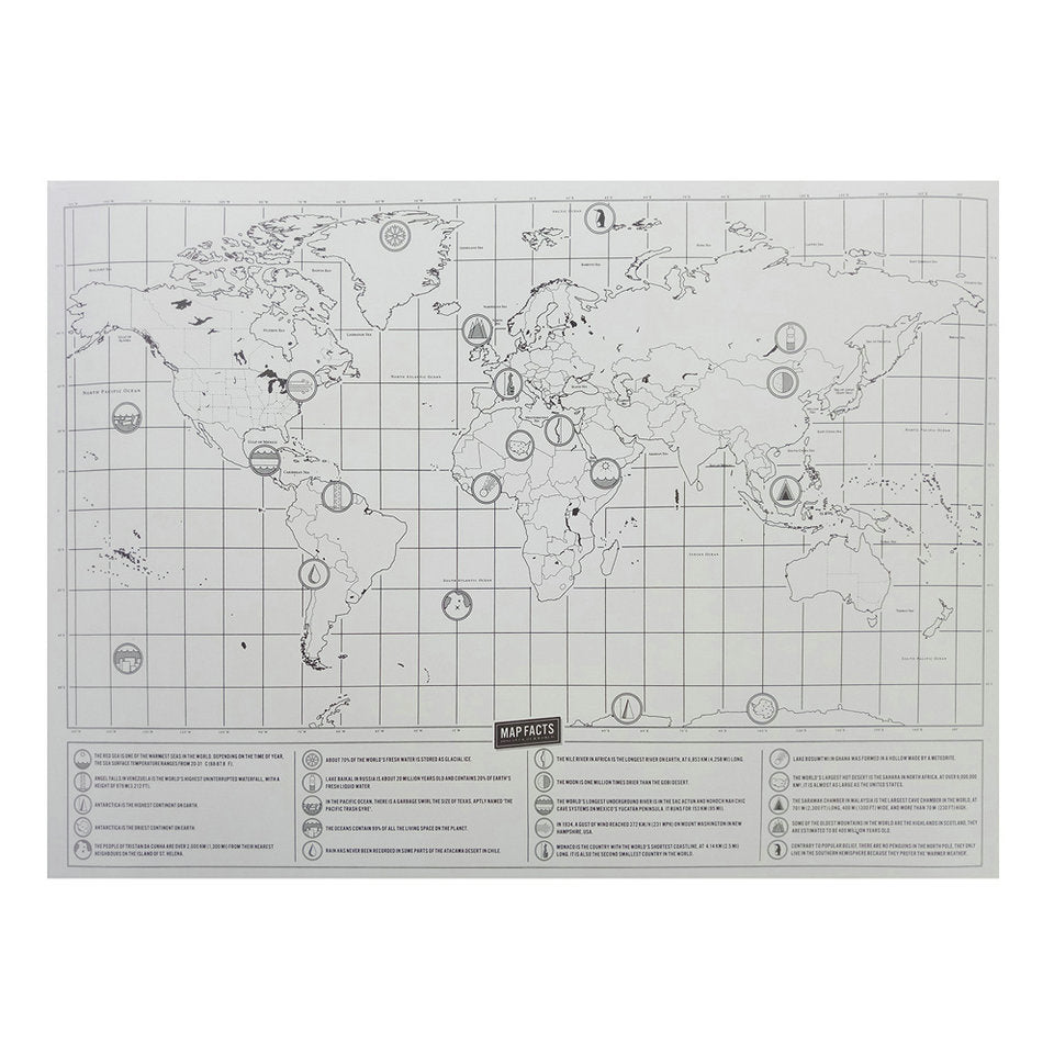 Deluxe Black Decoration World Map