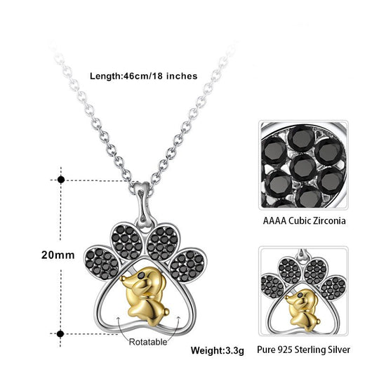 Fashion Hollow 14K Gold Cartoon Dog Necklace