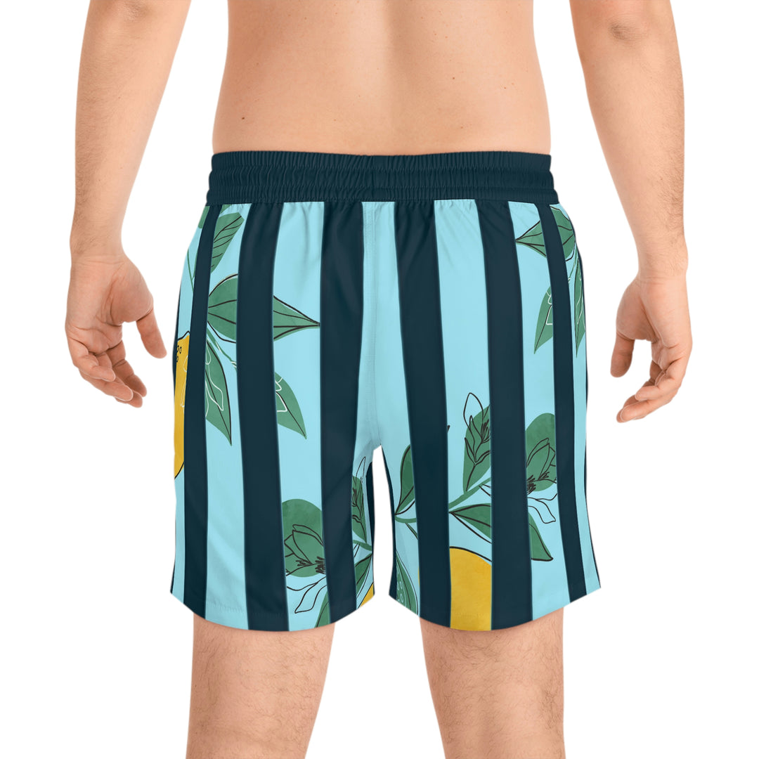 Lemon Men's Mid-Length Swim Shorts (AOP)