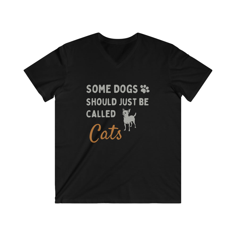 Dogs n Cats Men's Fitted V-Neck Short Sleeve Tee