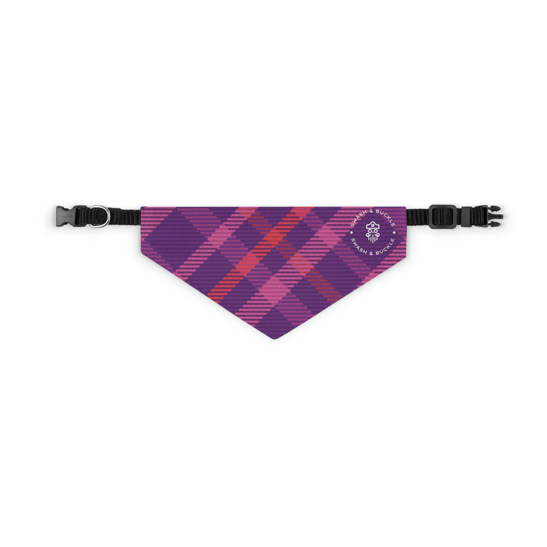 S&B Plaid Purple Pet Bandana Collar