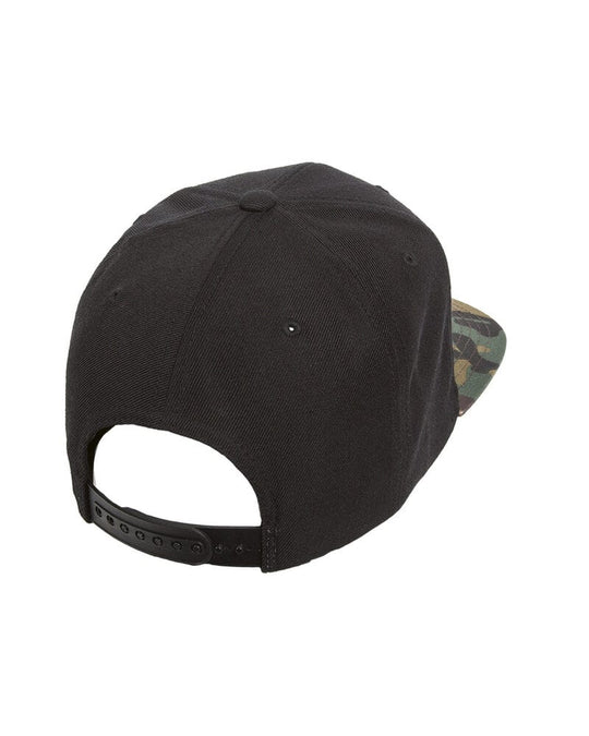 Houndstooth Skull Black Camo Snapback Hat