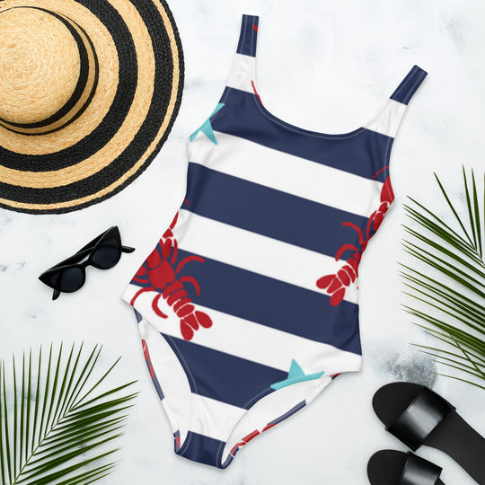 Patriotic Lobster One-Piece Swimsuit