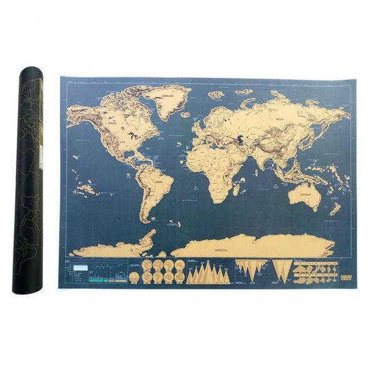 Deluxe Black Decoration World Map