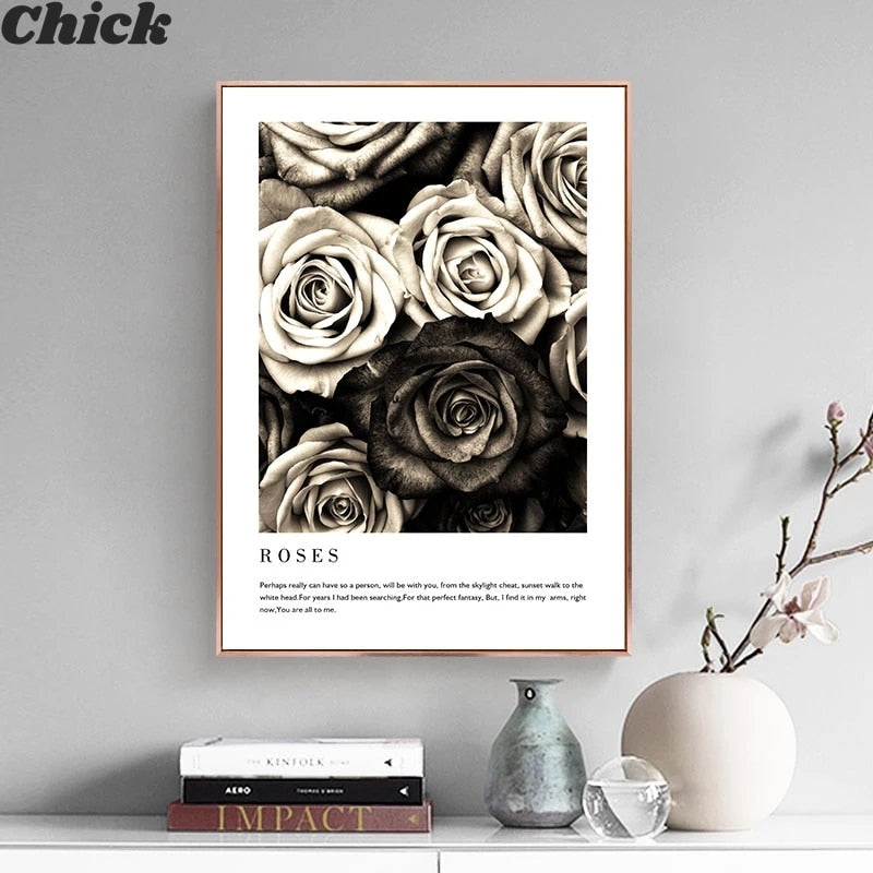 Black & White Wall Art Canvas Painting