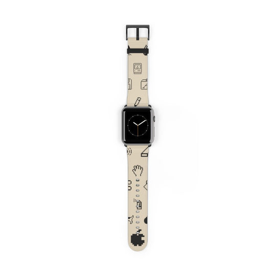 Beige Retro Mac Icons Apple Watch Band