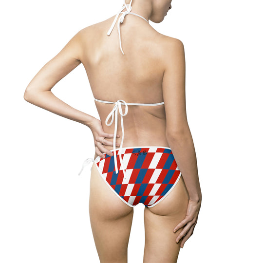 Patriotic Houndstooth Bikini Swimsuit