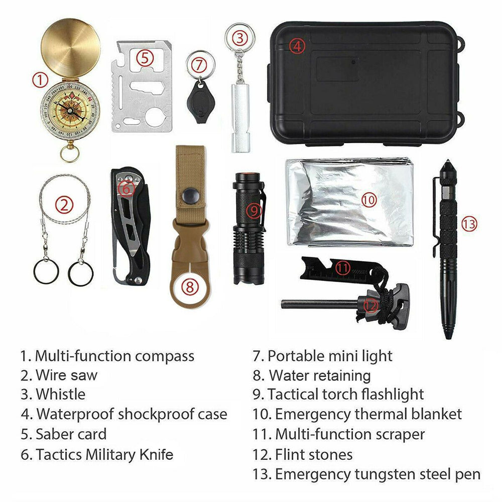 Outdoor Emergency Survival And Safety Kit