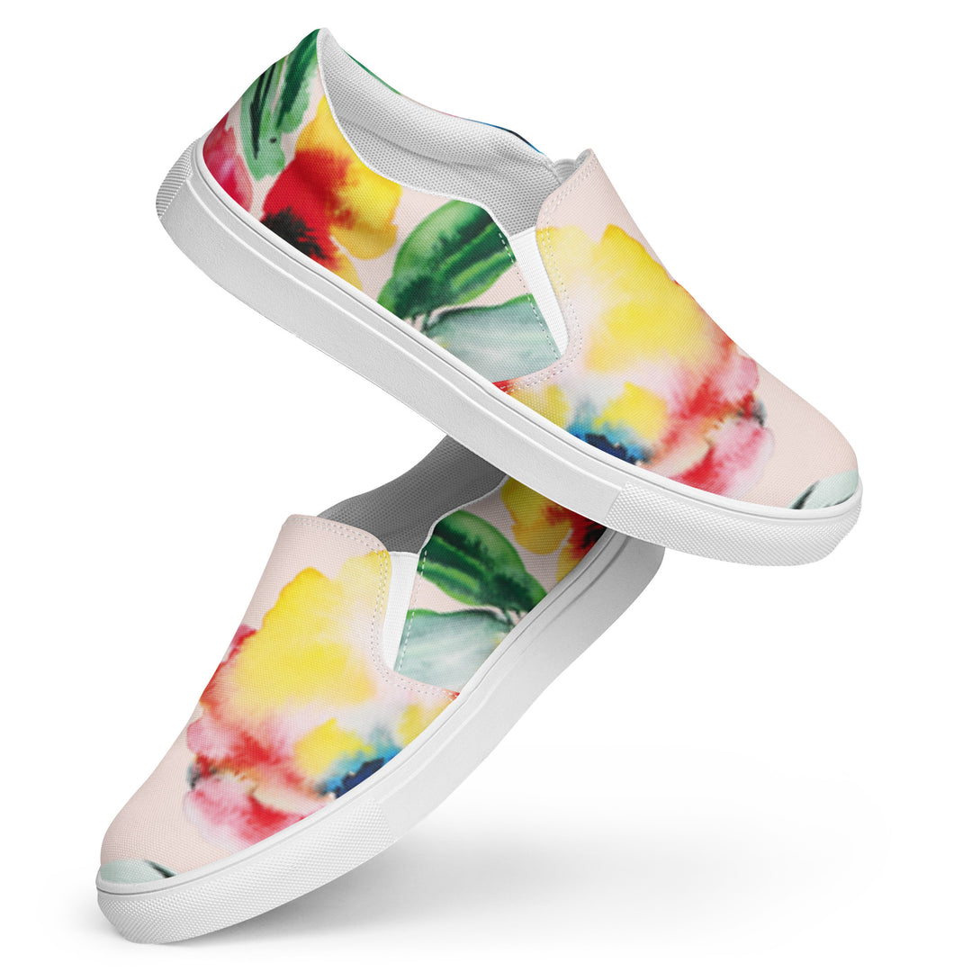 Spring Floral Women’s slip-on canvas shoes